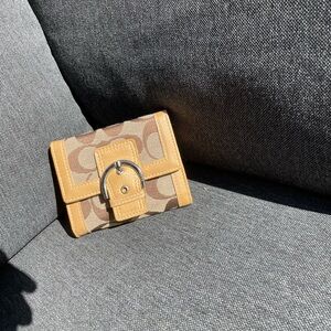 Brown and tan NWOT Coach wallet
